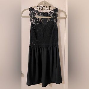 Sheer lace black mini baby doll style dress. Size small.